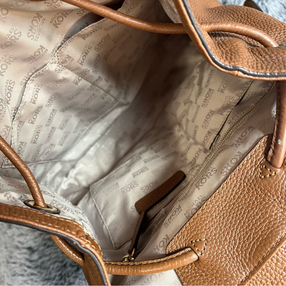 Michael Kors Tan Susie Large Flap Backpack - Picture 8 of 12